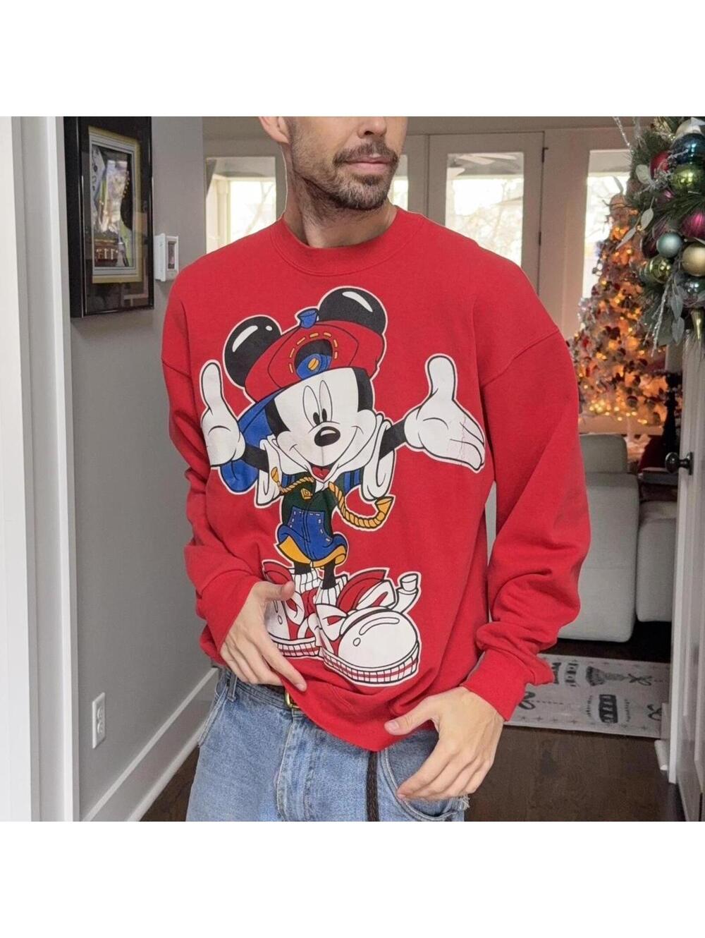 🌟 Vintage 90s MICKEY UNLIMITED Big Graphic Sweatshirt — L/XL (Jerry Leigh Tag)